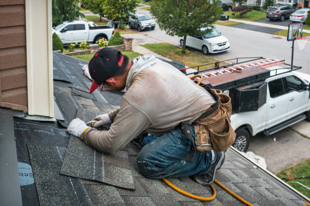 Professional Gutter Installation technician working in Red Lion, PA